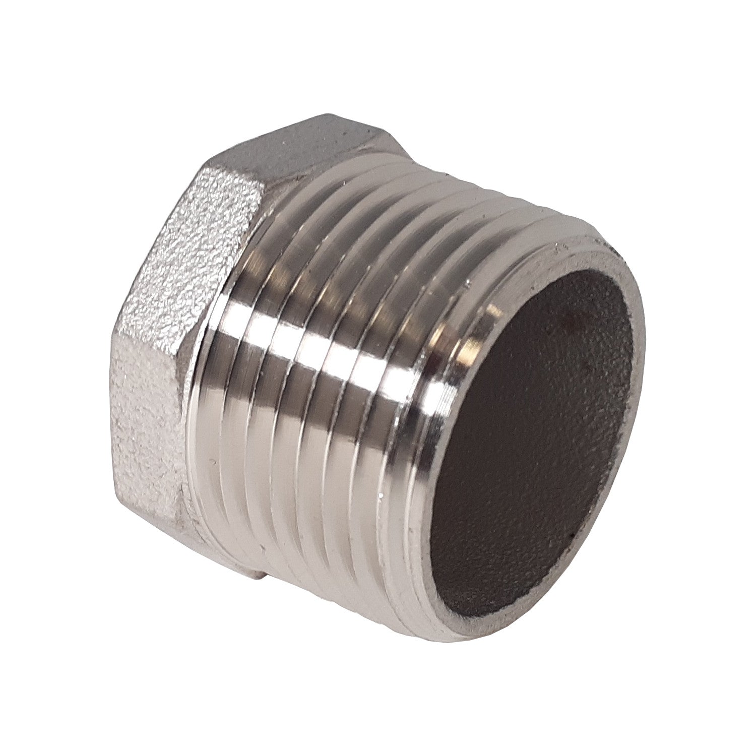 Shanxi Zhongdi, 1-1/2 Inch NPT Threaded Stainless Steel Hex End Plug, 304 SS, 150#