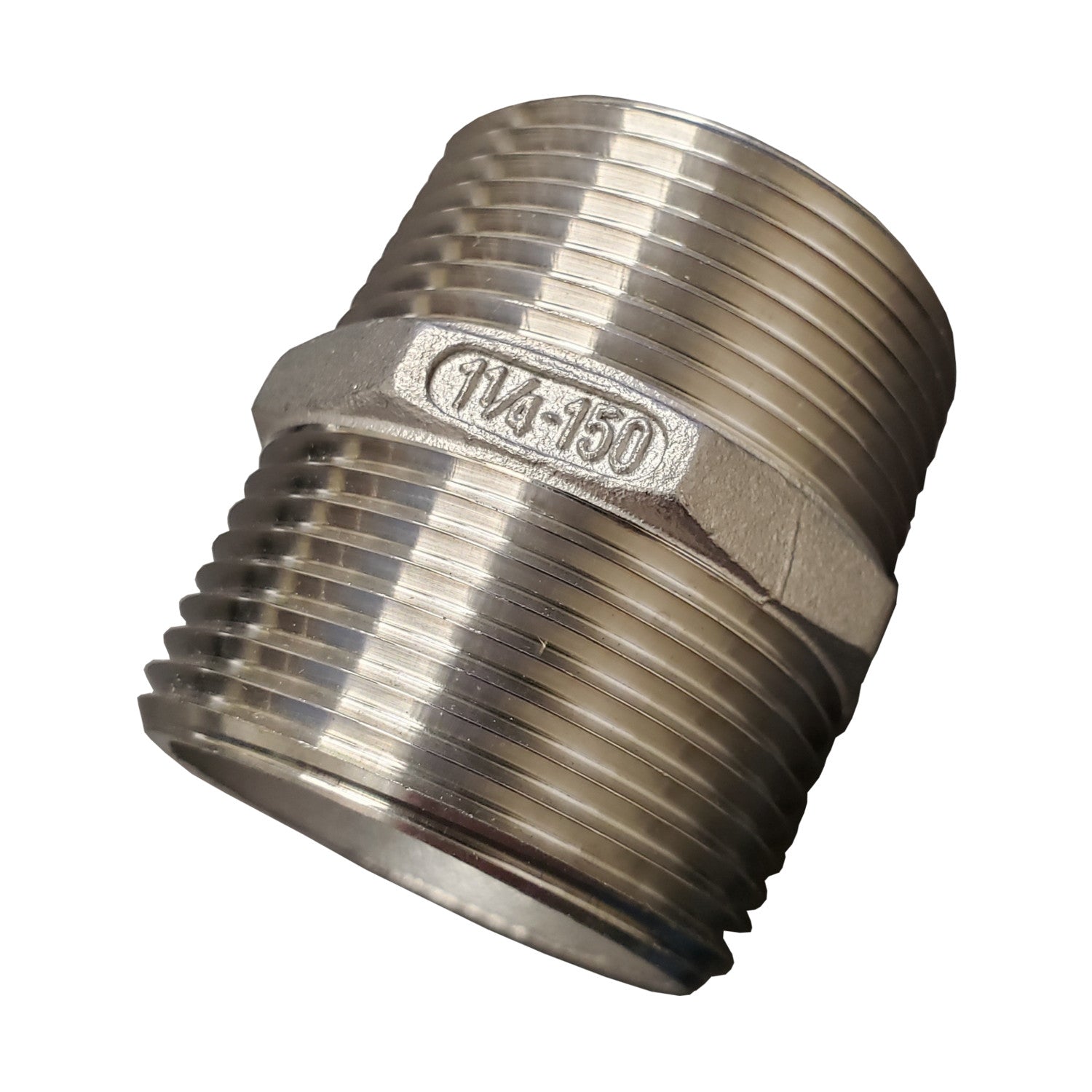 PRM, 1-1/4 Inch 304 Stainless Steel Hex Nipple