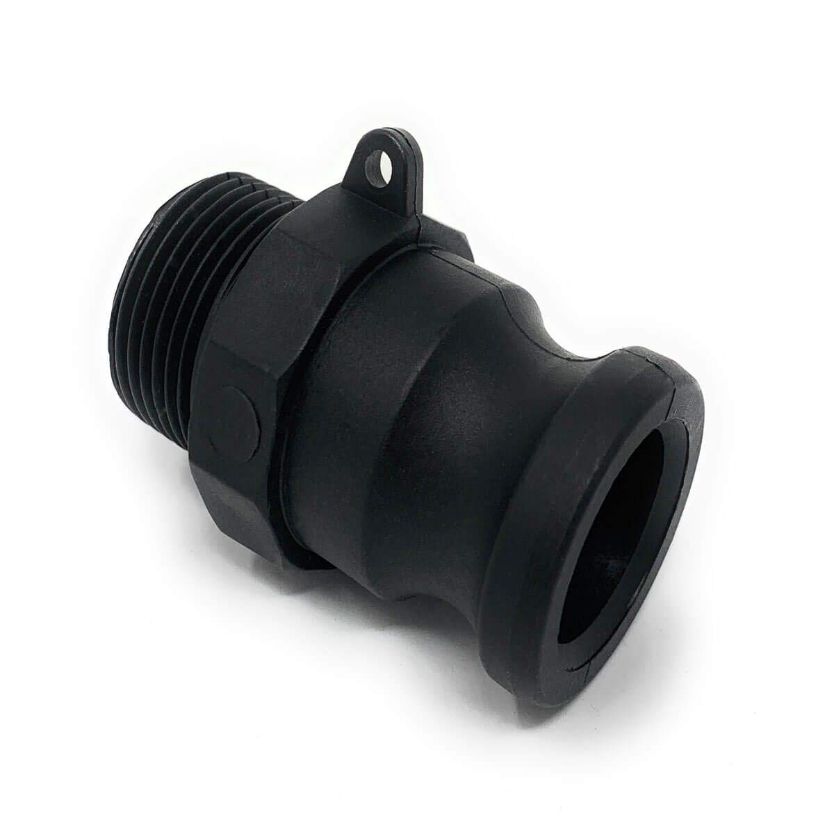 HA FITTINGS, 1-1/4 Inch Polypropylene Cam & Groove Fitting, F125 Male Camlock Coupler X Male NPT