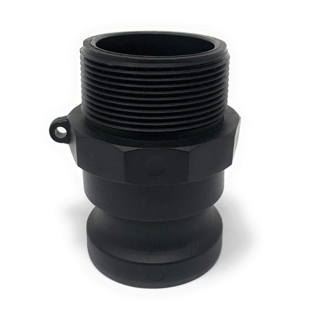 HA FITTINGS, 1-1/4 Inch Polypropylene Cam & Groove Fitting, F125 Male Camlock Coupler X Male NPT