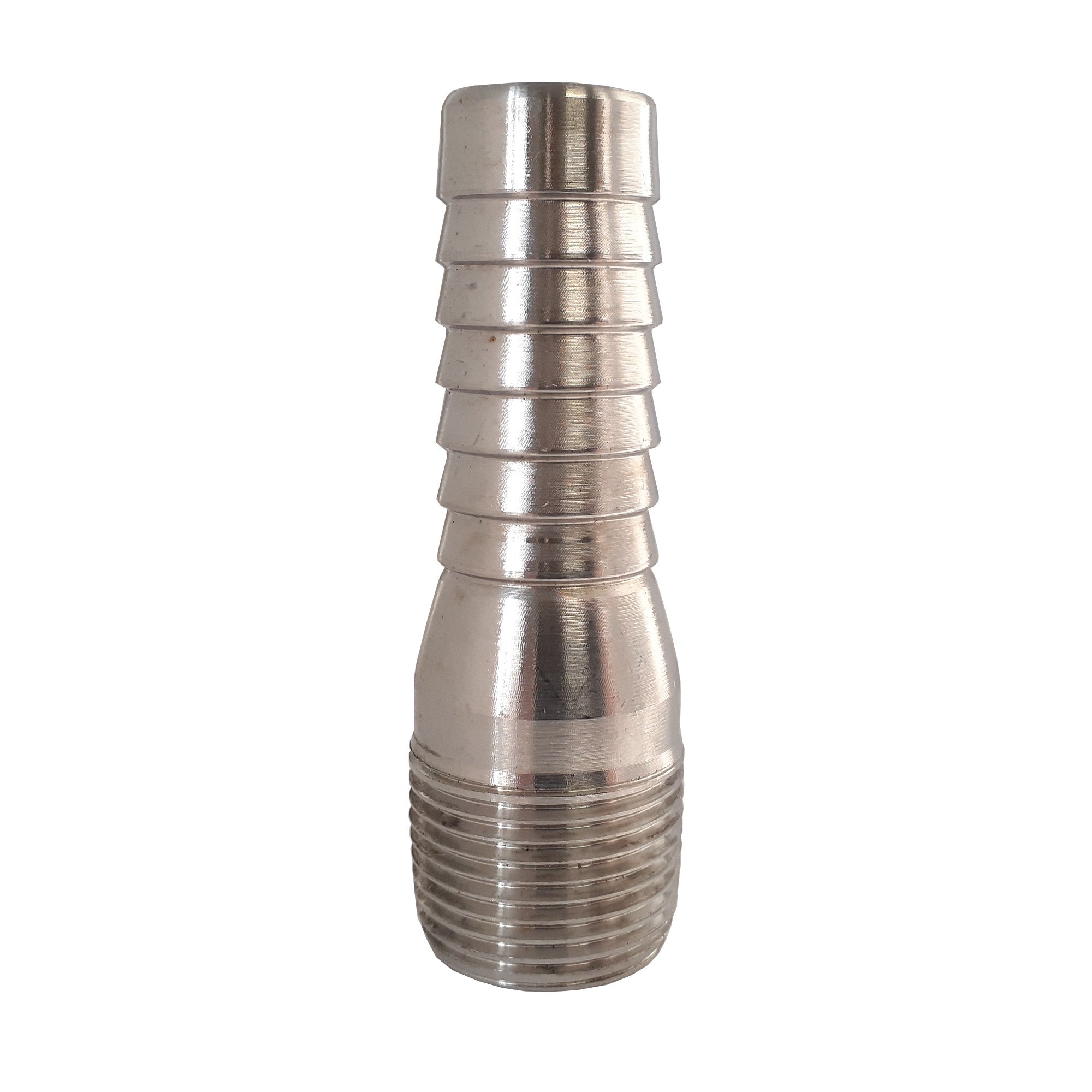 PRM, 1 Inch 304 Stainless Steel King Combination (KC) Nipple (MNPT X Hose Barb)