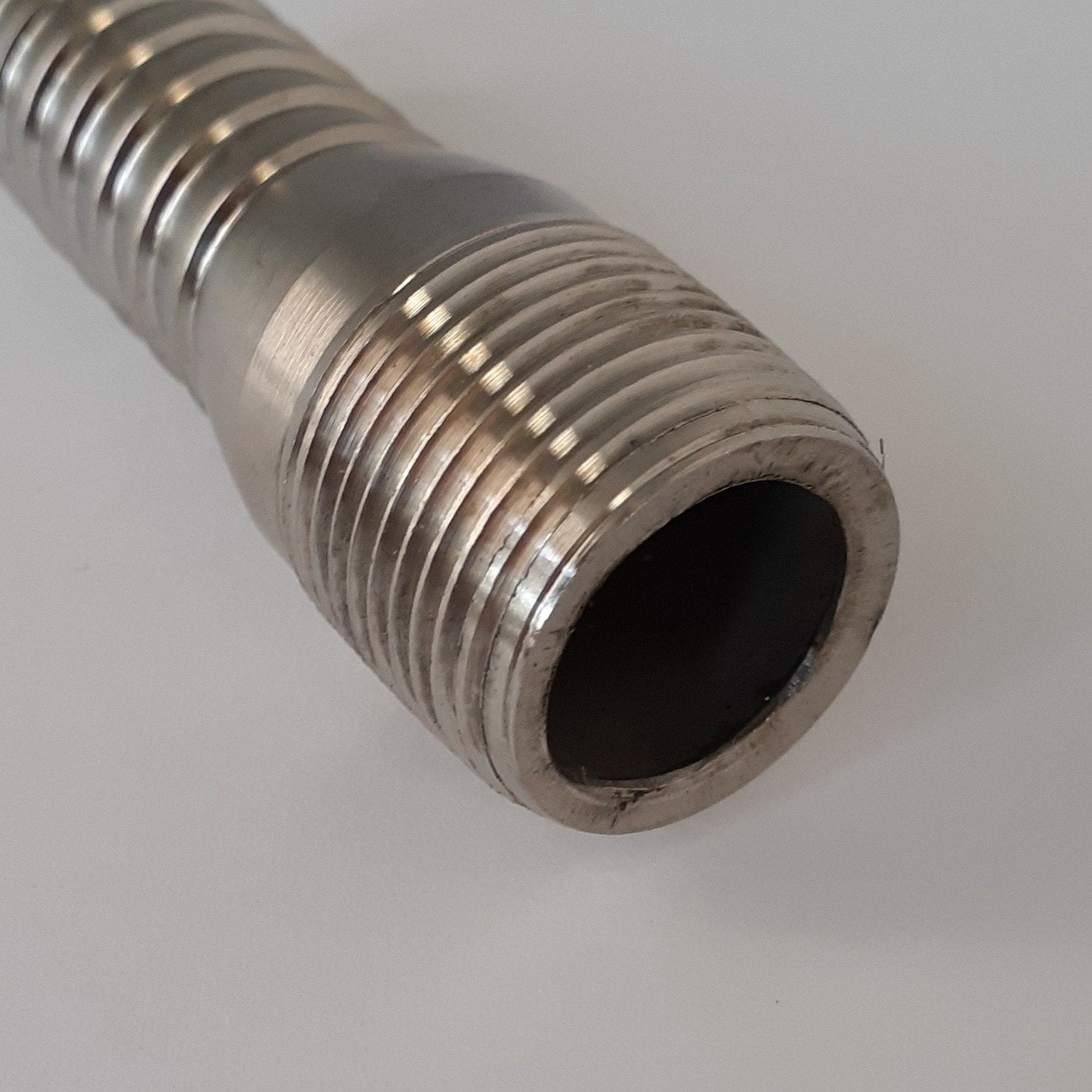 PRM, 1/2 Inch 304 Stainless Steel King Combination (KC) Nipple (MNPT X Hose Barb)