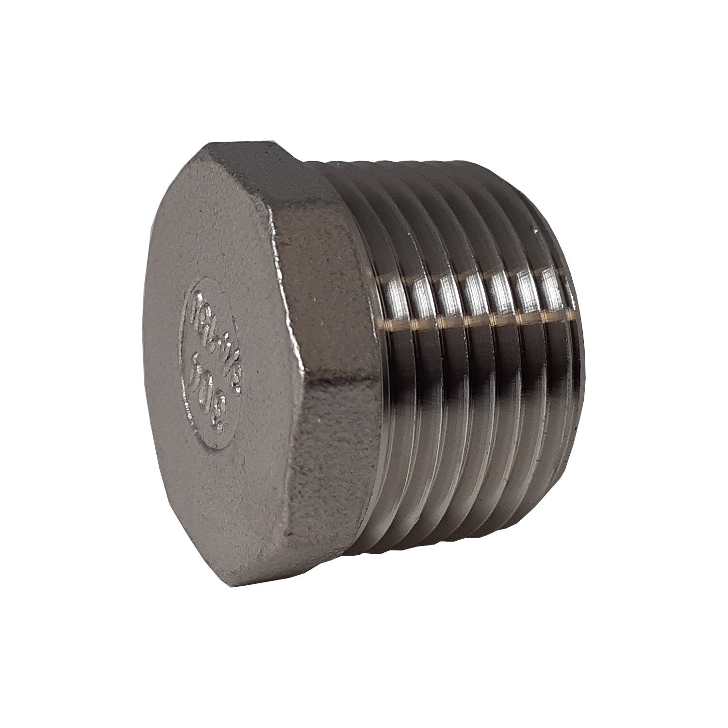 Shanxi Zhongdi, 1/2 Inch NPT Threaded Stainless Steel Hex End Plug, 304 SS, 150#