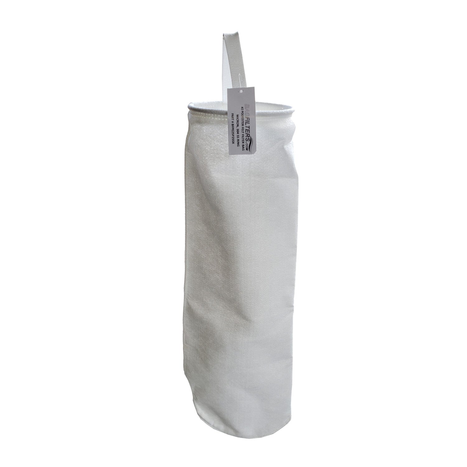 BagFilters.Com, #2 Size 1 Micron Liquid Filter Bags, Polyester Felt, Stainless Steel Ring