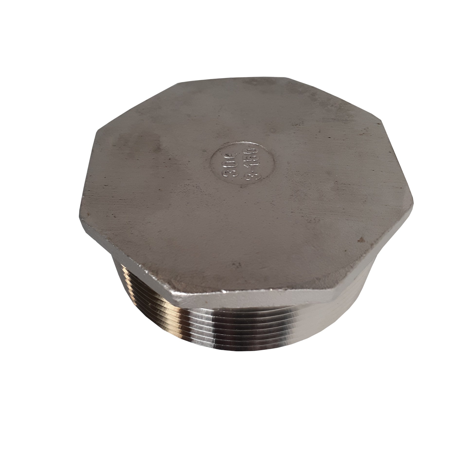 Shanxi Zhongdi, 3 Inch NPT Threaded Stainless Steel Hex End Plug, 304 SS, 150#