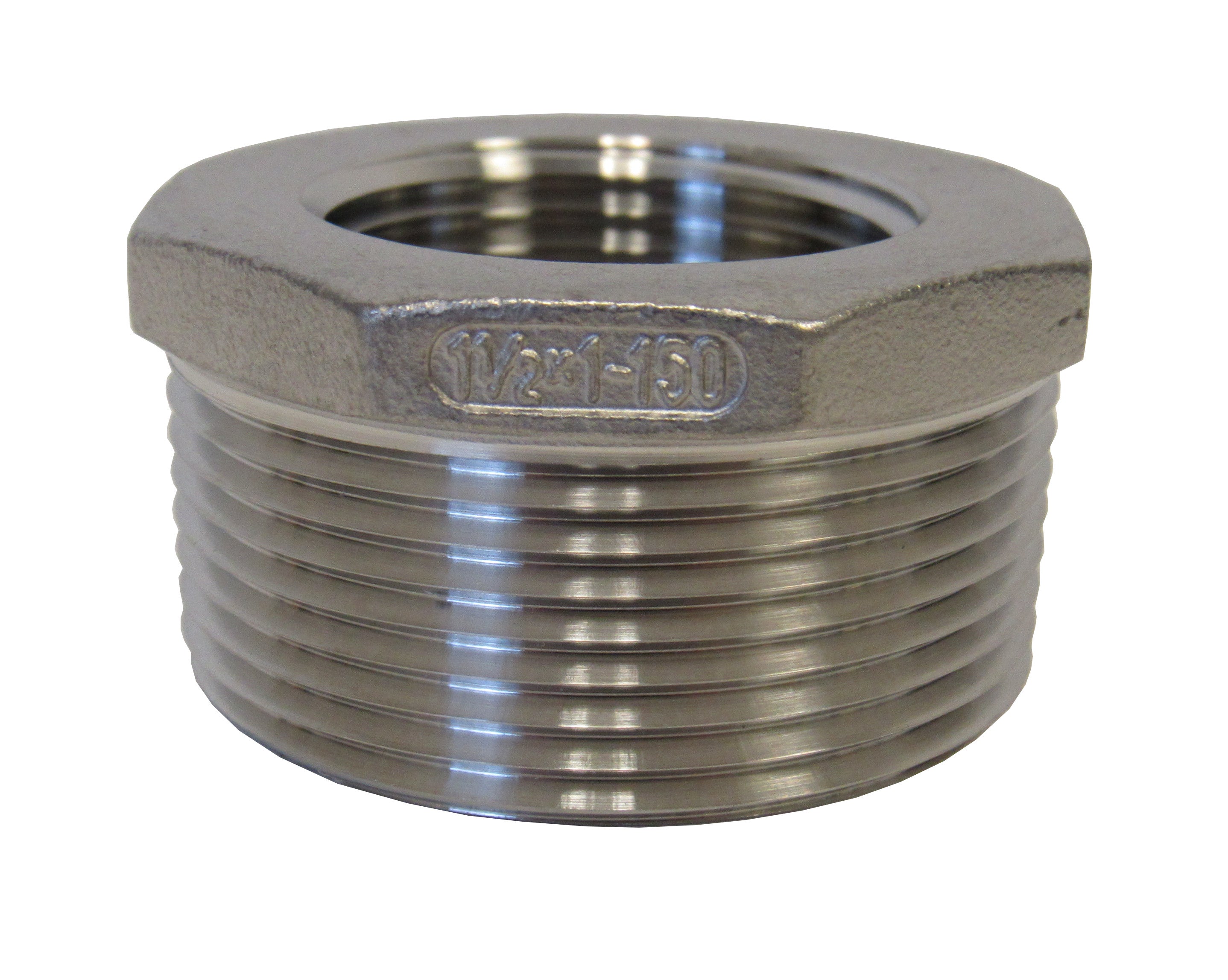 PRM, 304 SS Reducing Bushing, 1-1/2 Inch x 1 Inch, Class 150