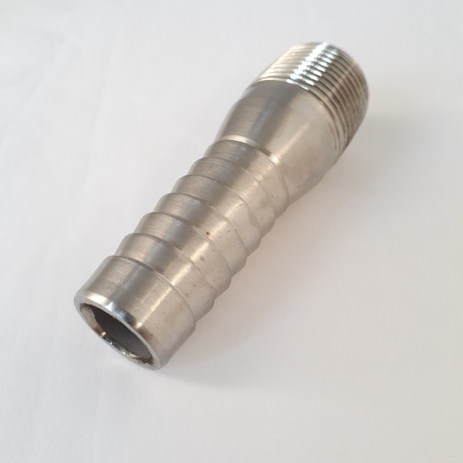 PRM, 3/4 Inch 304 Stainless Steel King Combination (KC) Nipple (MNPT X Hose Barb)