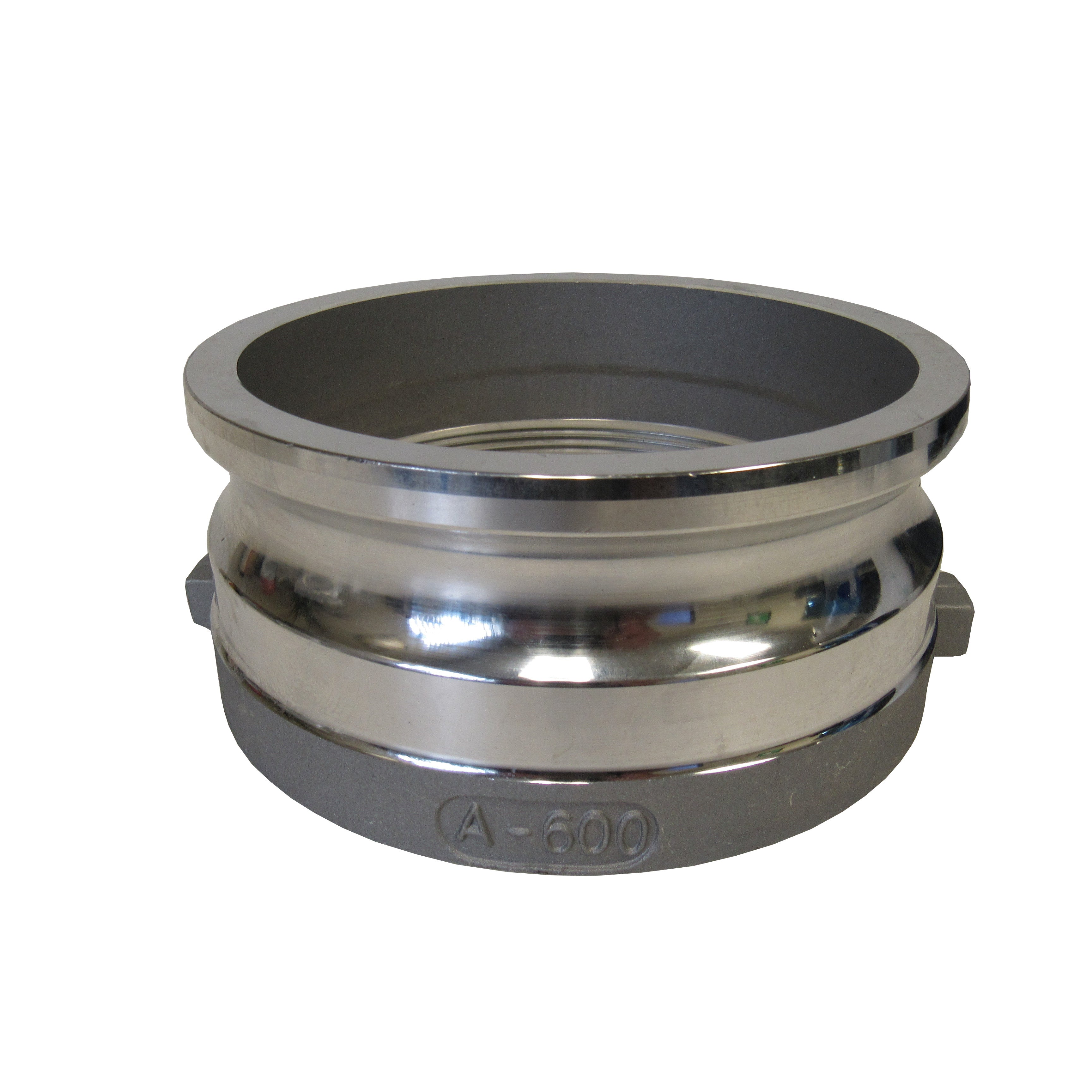 HA FITTINGS, 6 Inch Aluminum Cam & Groove Fitting, A600 Male Camlock X Female NPT Thread