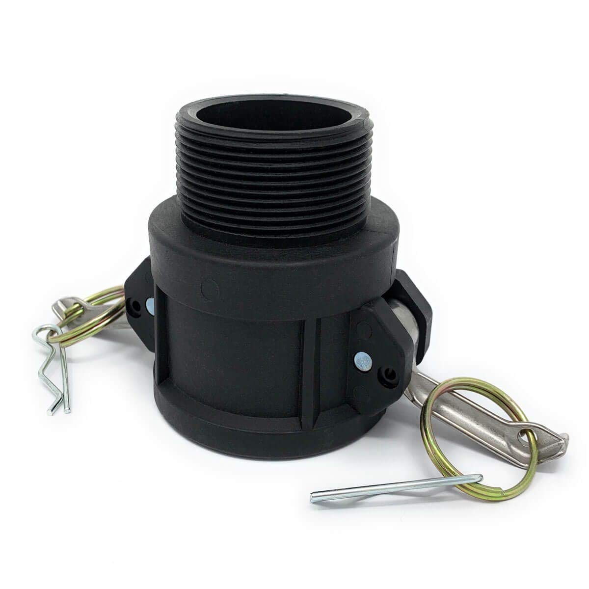 PRM Filtration, B150 Polypropylene Cam & Groove Fitting, 1-1/2 Inch Female Camlock Coupler X Male NPT Thread