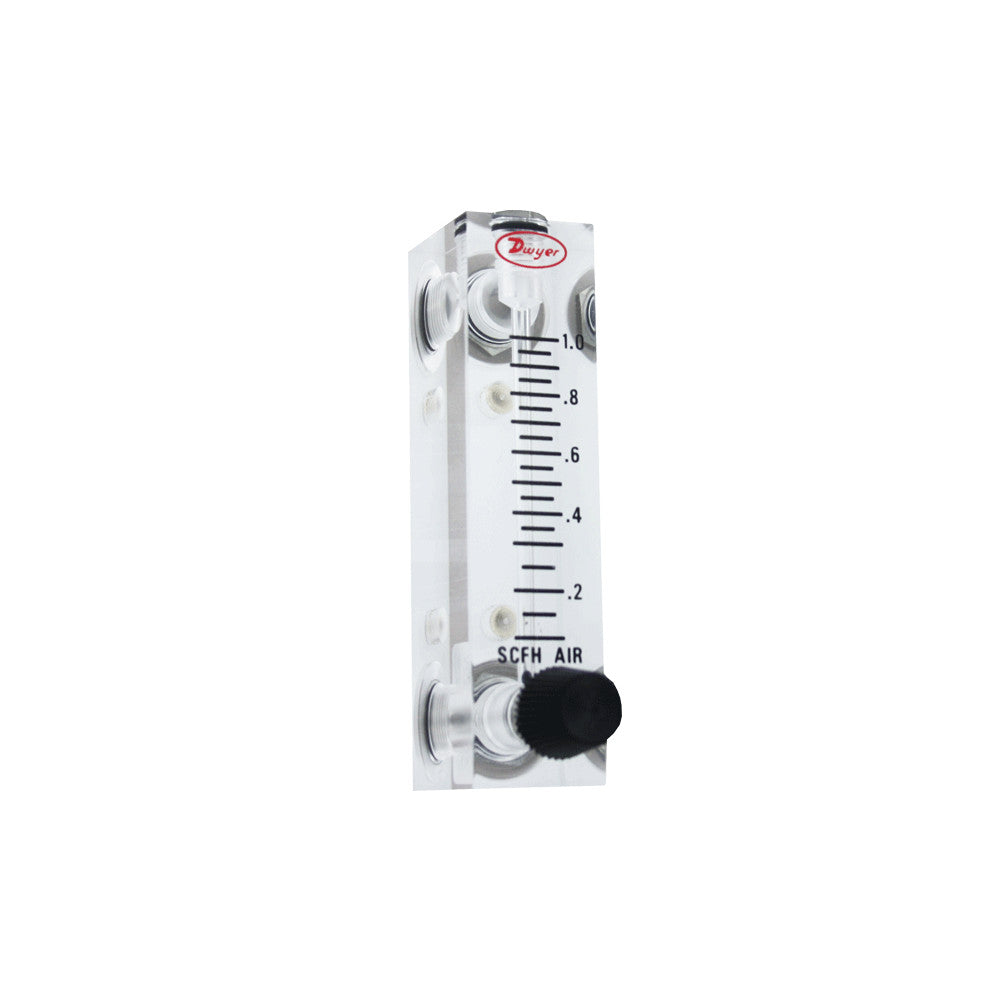 Dwyer Instruments, Dwyer VFA-21 Visi-Float® Acrylic Flowmeter, 0.06-0.5 LPM Air, Stainless Steel Valve