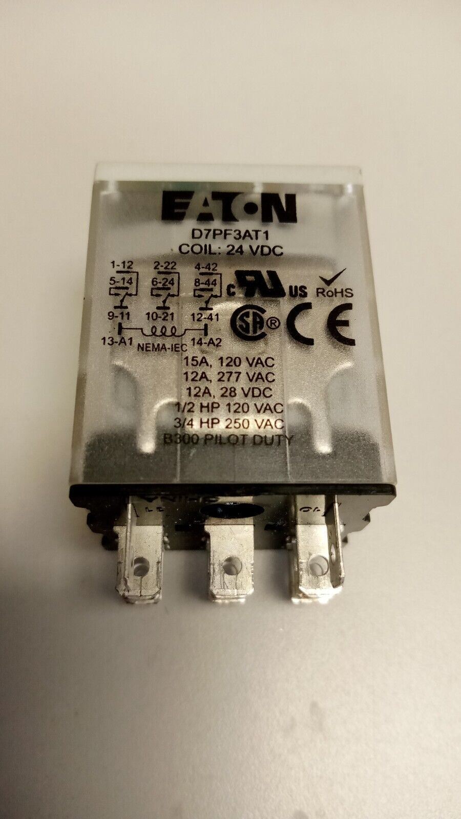 PRM Filtration, Eaton Ice Cube Relay  D7PF3AT1