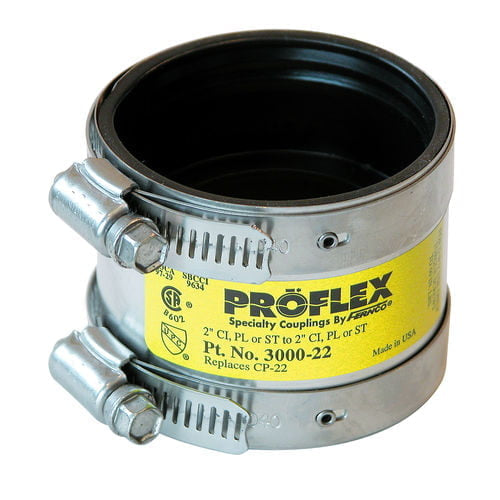 Fernco, Fernco 3000-22 Proflex Shielded Specialty Coupling, 2 Inch