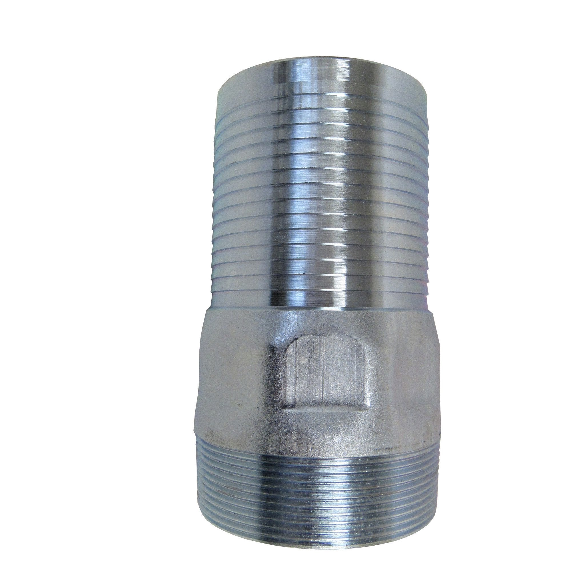 PRM, Galvanized King Nipple, 4 Inch MNPT Thread X Hose Barb