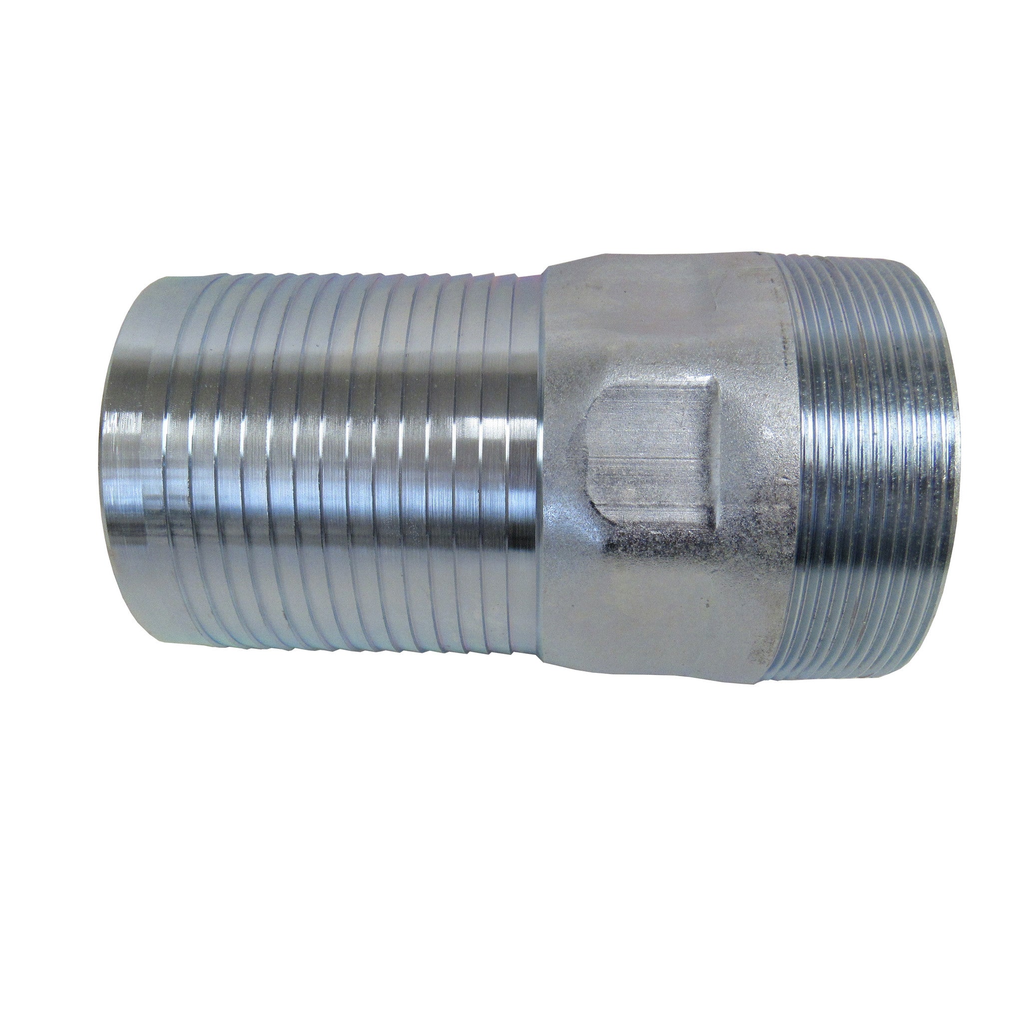 PRM, Galvanized King Nipple, 6 Inch MNPT Thread X Hose Barb