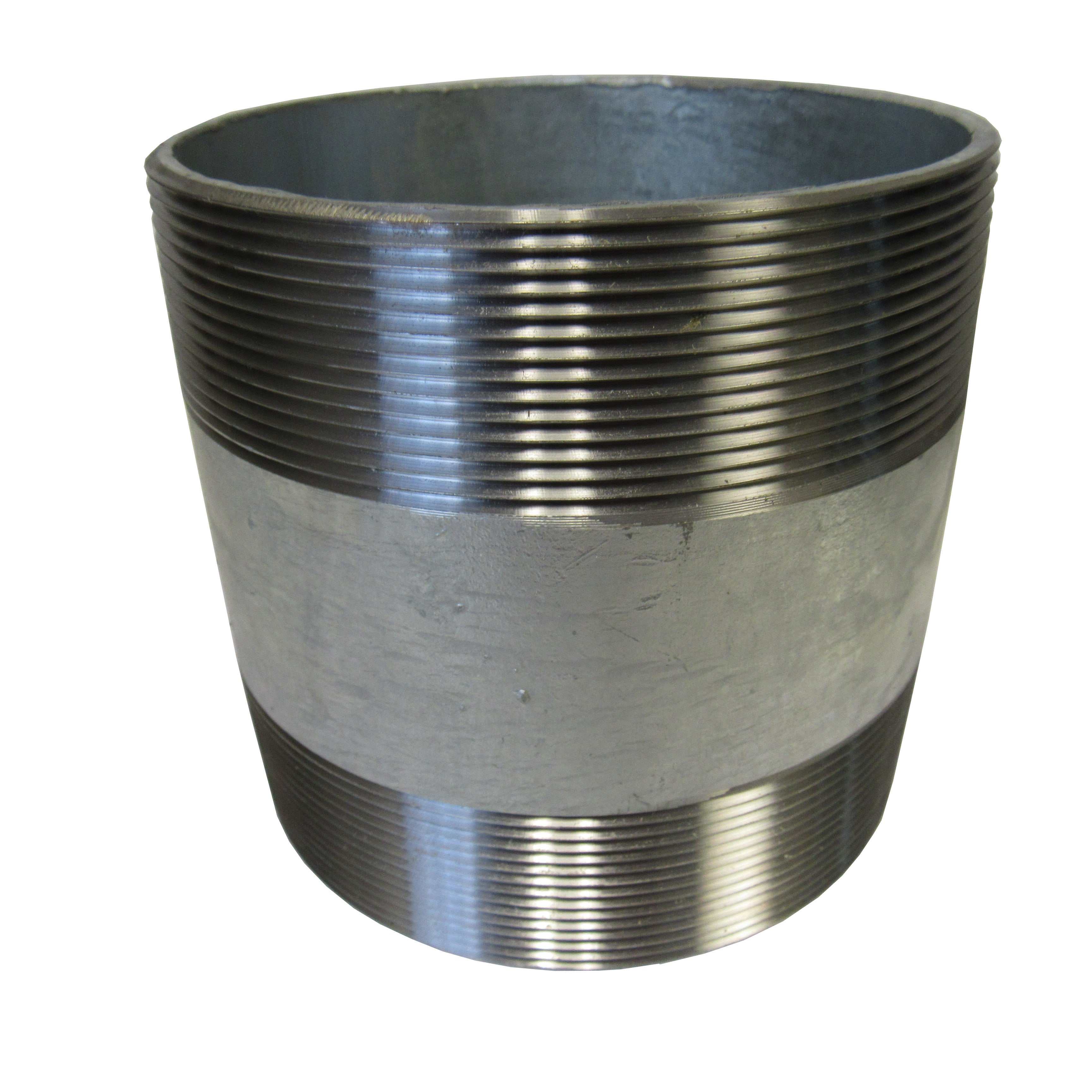 TSX, Galvanized Pipe Nipple, 6 Inch x 6 Inch