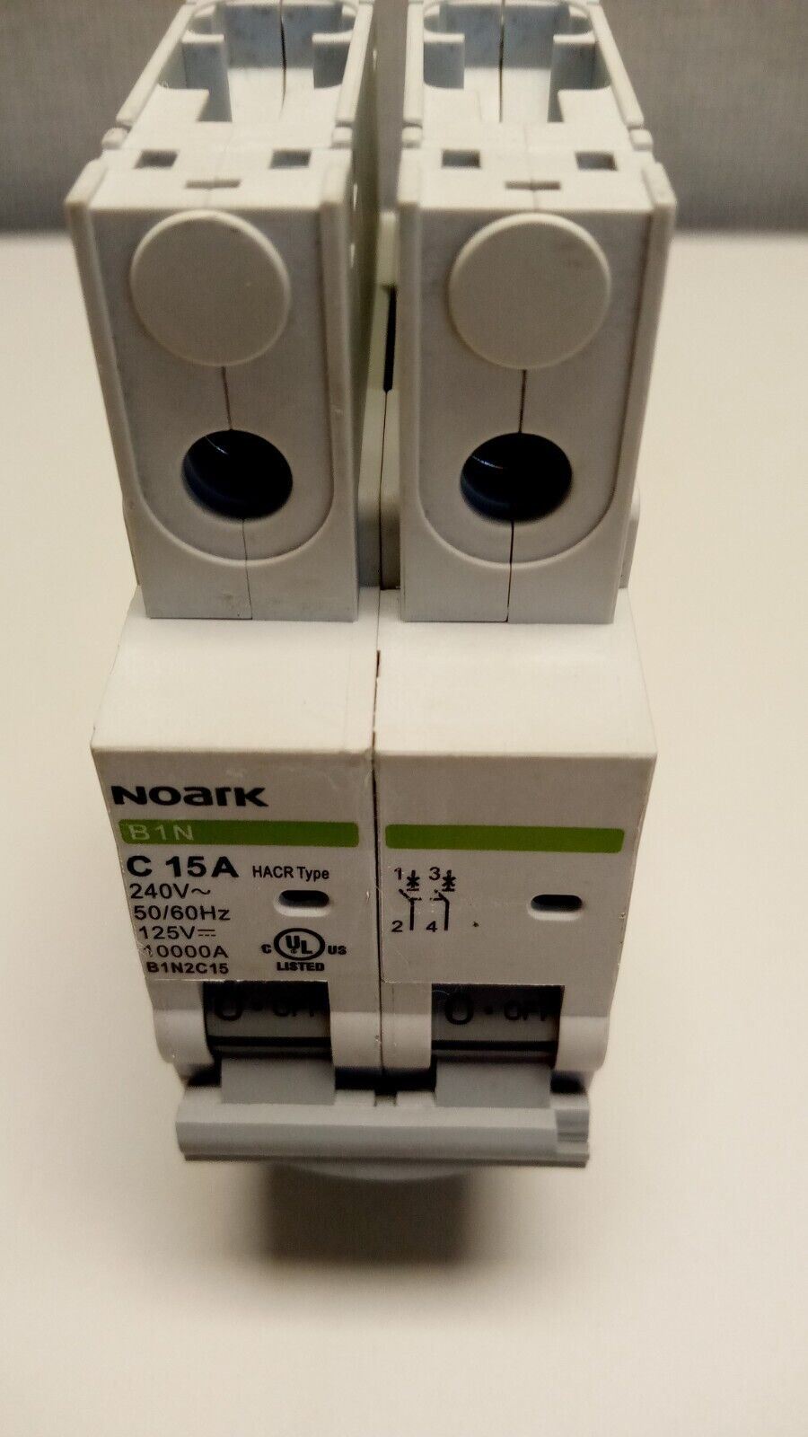 PRM Filtration, NoArk  C15A Miniature Circuit Breaker, 2 Pole- New Old Stock