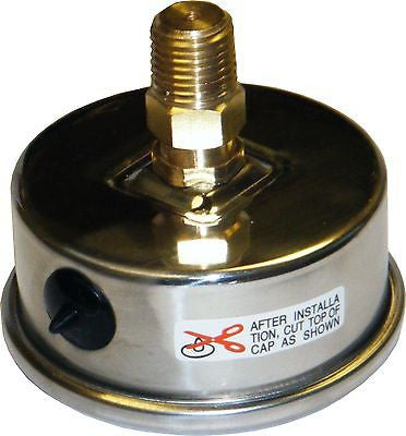 PRM, PRM 304 Stainless Steel Pressure Gauge with Brass Internals, 0-100 PSI, 2-1/2 Inch Dial, 1/4 Inch NPT Back Mount