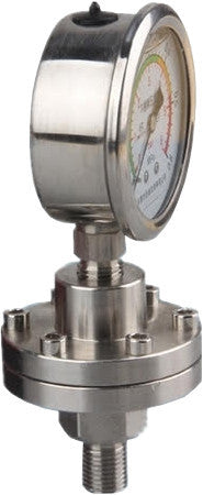 PRM, PRM 304 Stainless Steel Pressure Gauge with Stainless Steel Internals and Diaphragm Protector, 0-300 PSI, 2-1/2 Inch Dial, 1/4 Inch NPT Bottom Mount