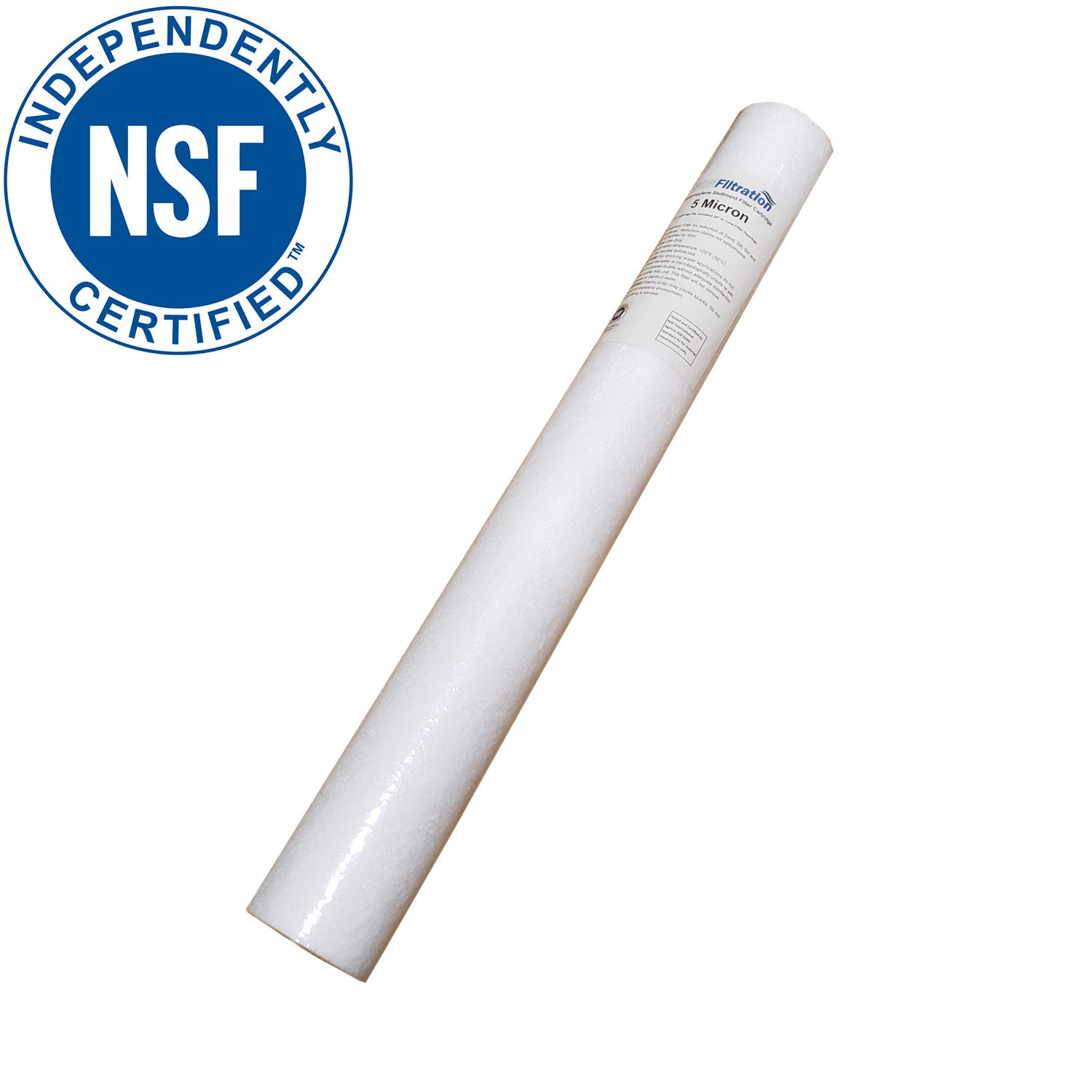 PRM Filtration, PRMFiltration PA201 20 Inch x 2.5 Inch 1 Micron Spun Polypropylene Sediment Filter Cartridges, NSF Certified