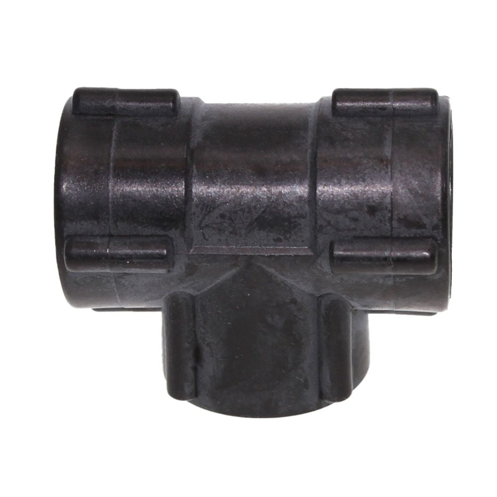 NEO, Tee Union Female - 1/2 FPT x 1/2 FPT x 1/2 FPT - Black Polypropylene