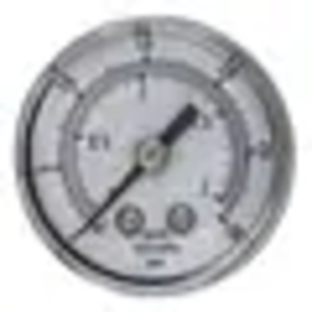 NEO, Water Pressure Gauge 30 PSI, 1/8" MPT, 1.5" Glass Dial, Center Mount, Chrome Plated Case